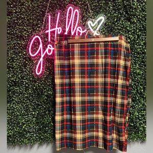 SHEIN tartan print pencil skirt